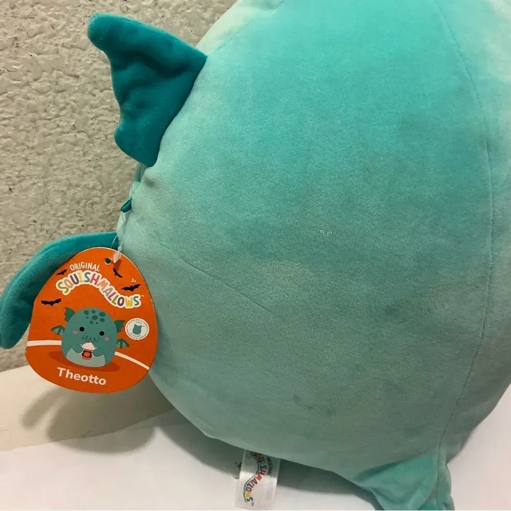 NWT Squishmallows 12” Theotto the Teal Cthulhu w/ Pumpkin Latte Halloween 2024